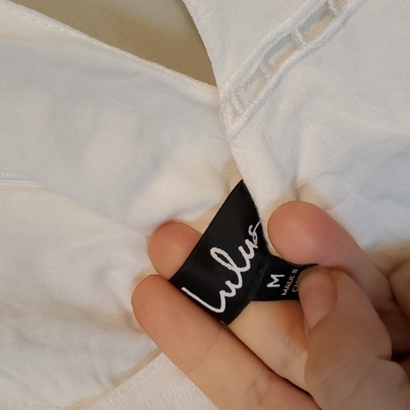 NWT Lulu's Womens Comfort Swing Mini Linen Blend Sleeveless Dress sz M - Picture 5 of 11